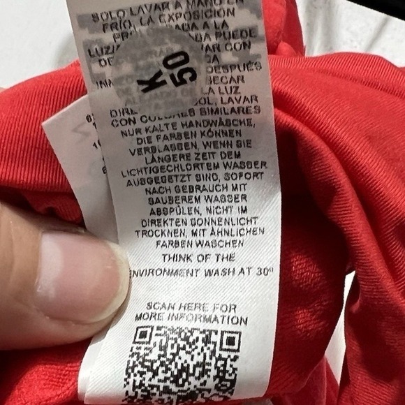 ASOS Design Red Ruched Underwire Bikini Top Strappy Back US 10 C/D resort Travel - Picture 8 of 8